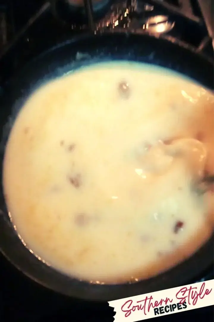 sausage gravy in skillet