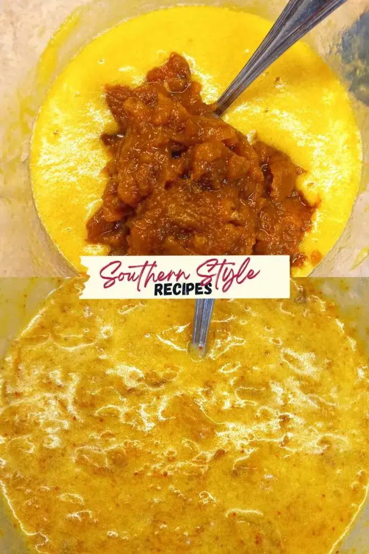 before and after addition of mashed figs to wet ingredients