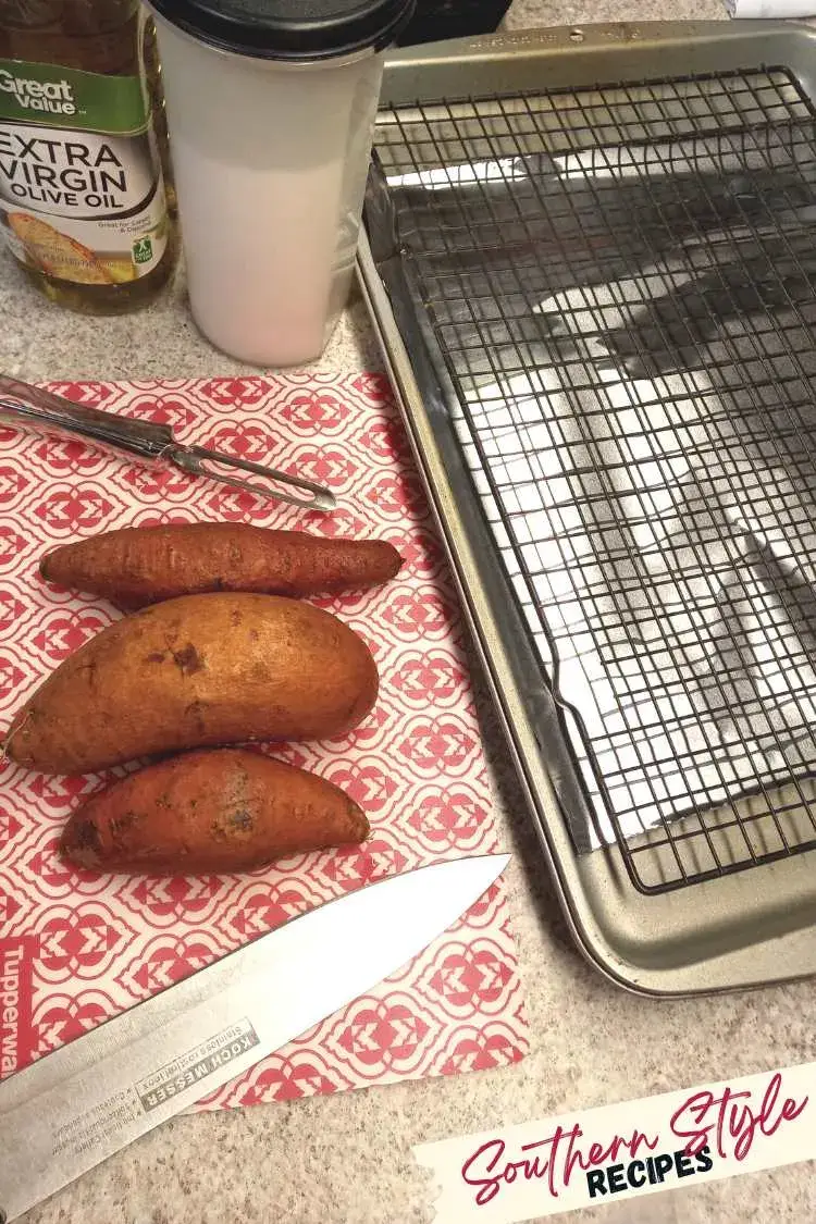 ingredients for Sweet Potato Fries (Baked or Fried)