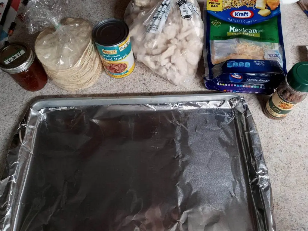 Ingredients for oven baked or air fryer tostadas