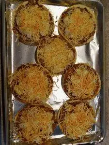 Homemade tostadas prepped for air fryer or oven.