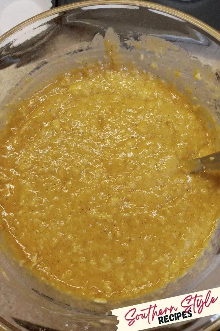 Oatmeal added to apple cinnamon batter mix