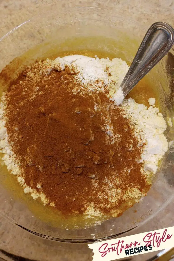 Add dry ingredients to wet ingredients