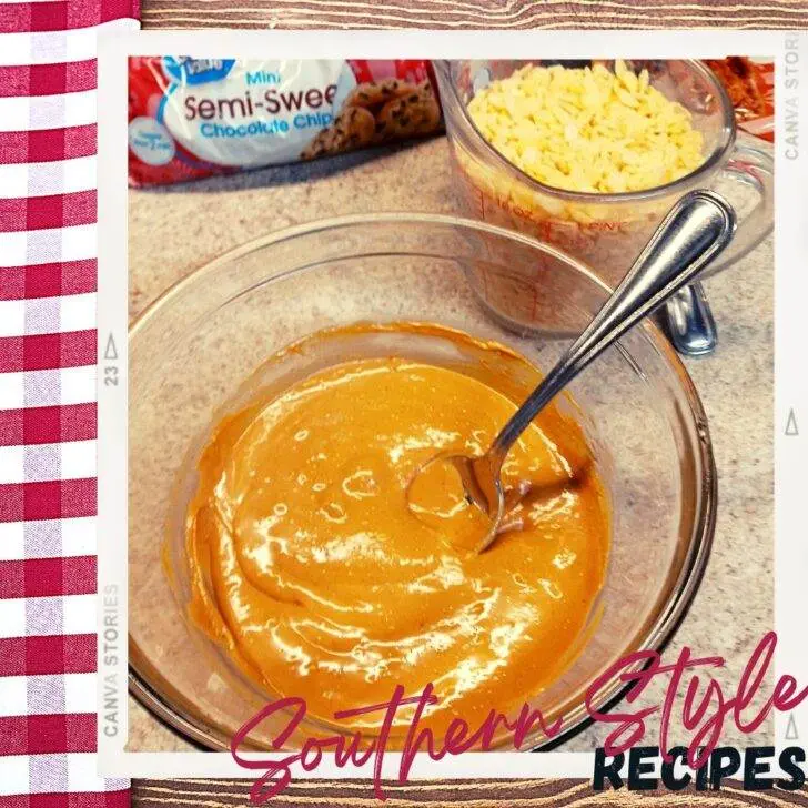 Melted Peanut Butter and Butterscotch mixture