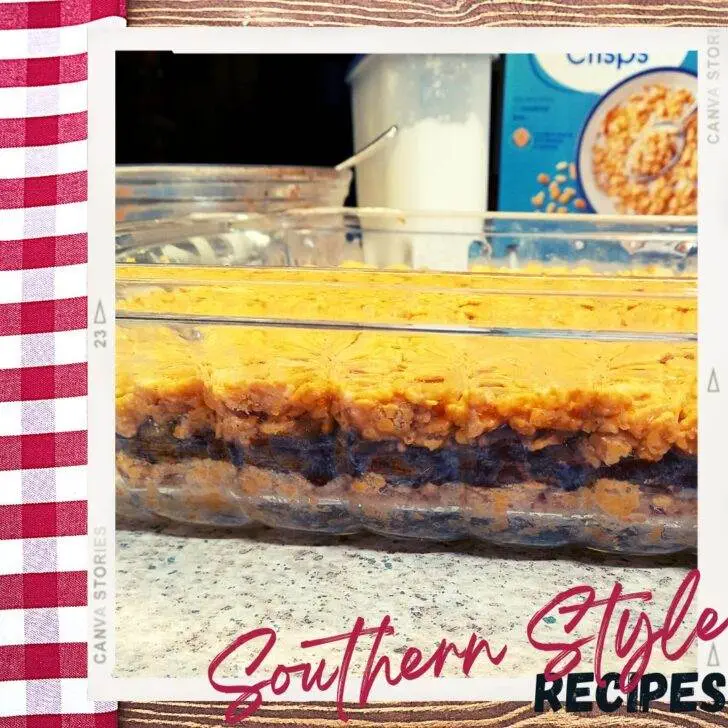 Crunchy Fudge Sandwich layers