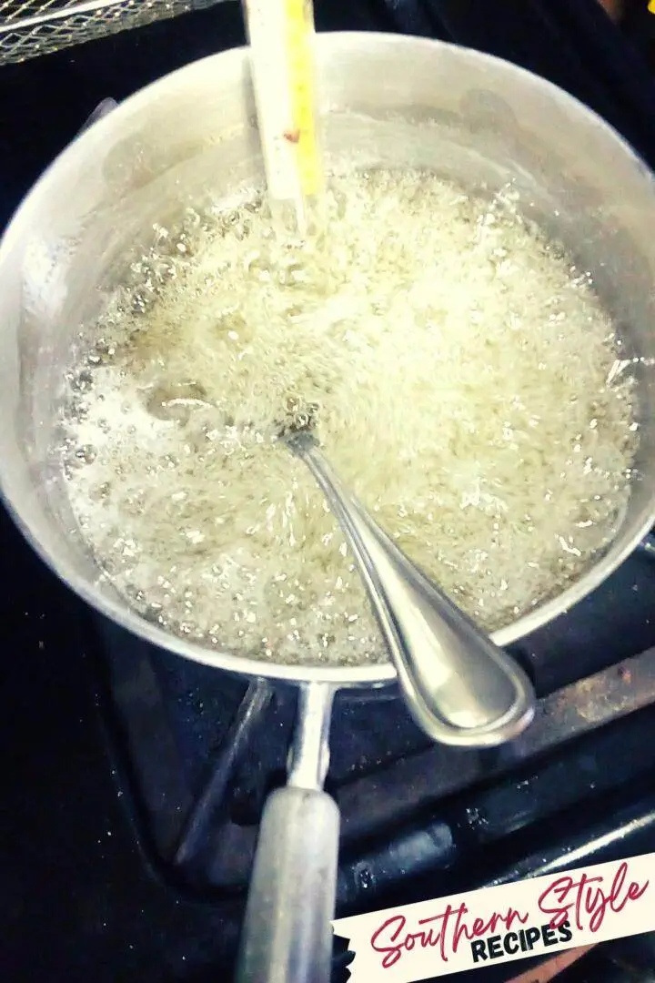 boiling candy syrup mixture