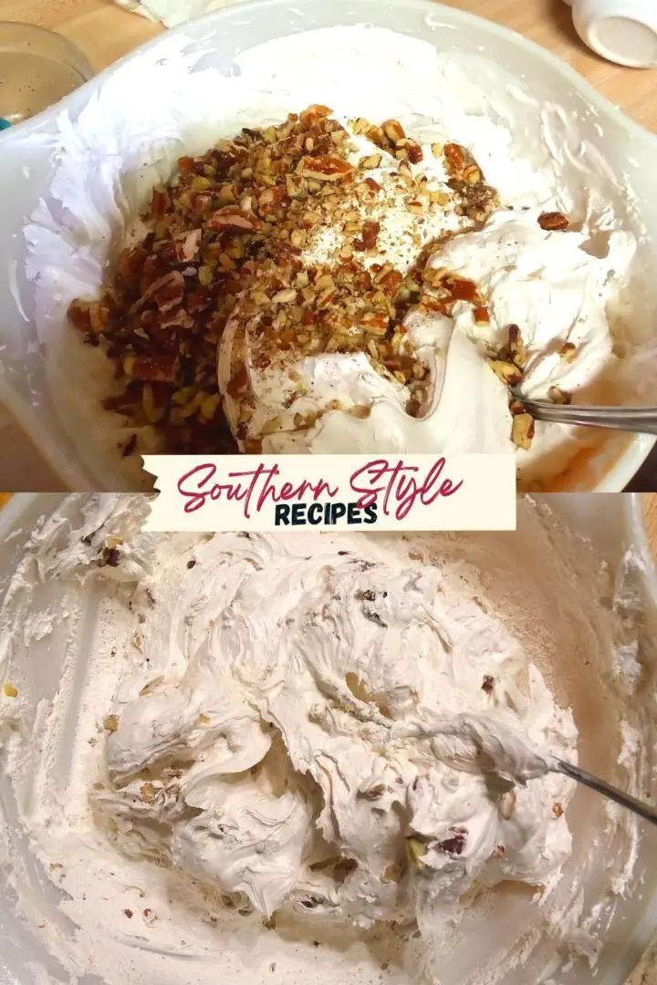 add nuts to white divinity mixture