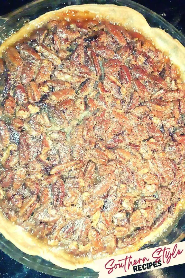 old fashioned pecan pie baked fresh from the oven