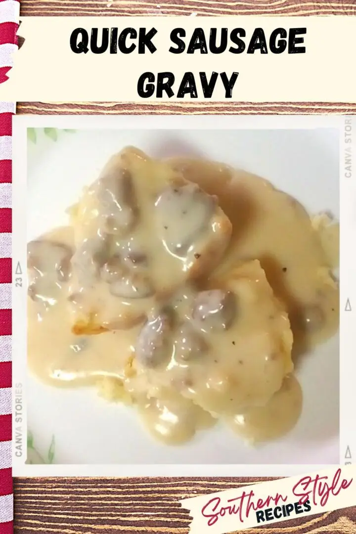 quick sausage gravy