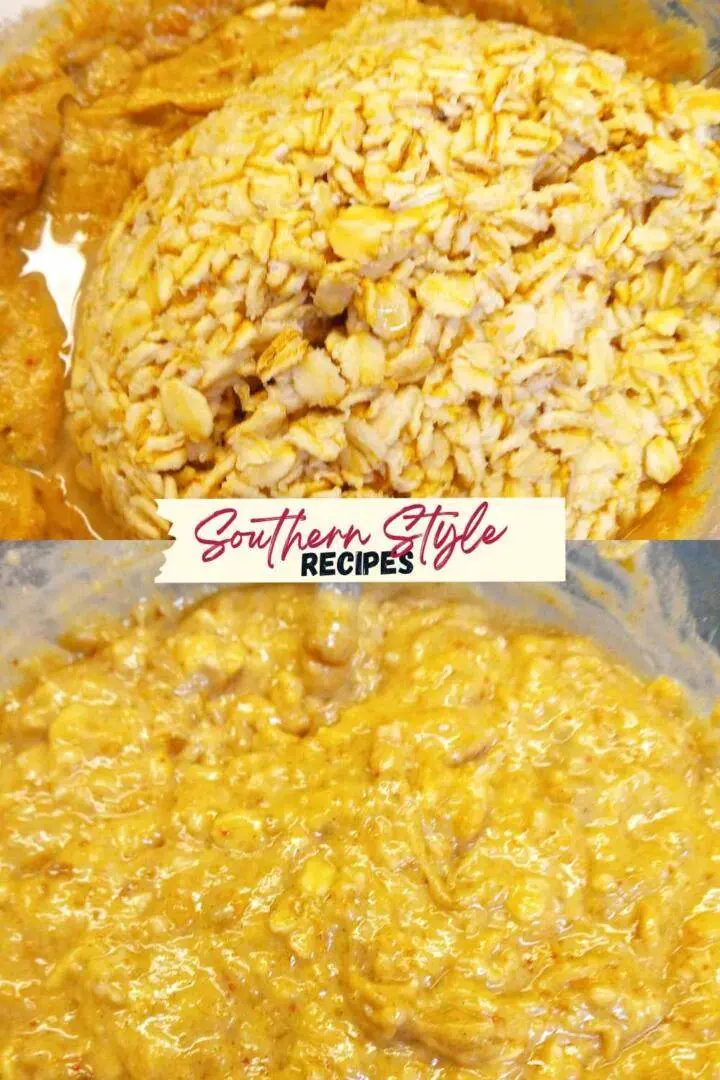 fig batter before and after addition of oatmeal